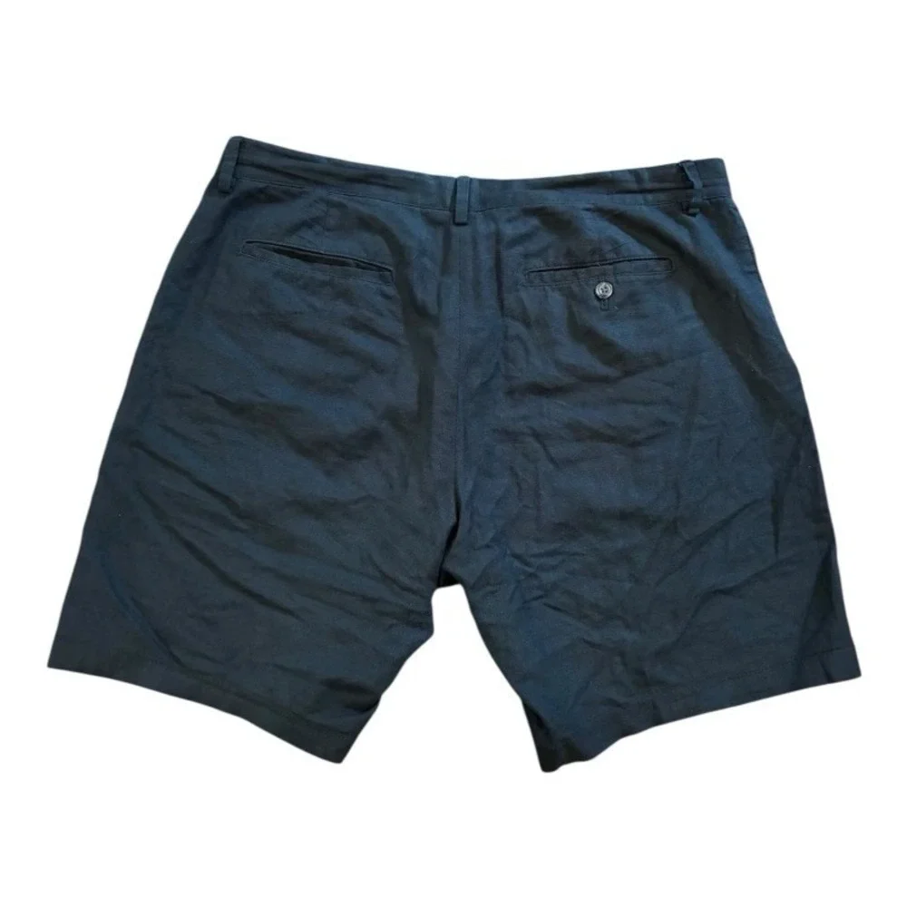 BANANA REPUBLIC Men's Shorts Linen-Blend Slim Fit 9in Inseam Black SZ. 35‎